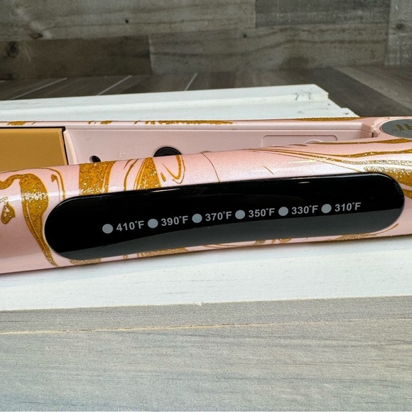 Chi ceramic straightening iron in sweet pink gold swirl 1” - Picture 6 of 8